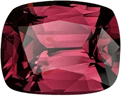 3.8ct Cushion Deep Pink Malaya Garnet