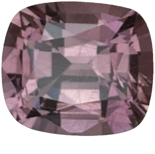 2.77ct Cushion Light Peach Malaya Garnet
