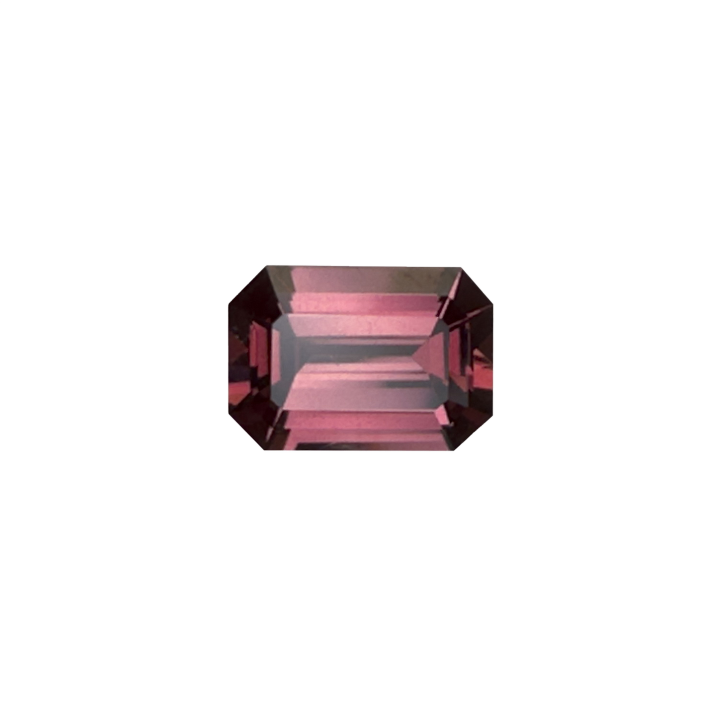2.81ct Emerald Cut Peach Malaya Garnet