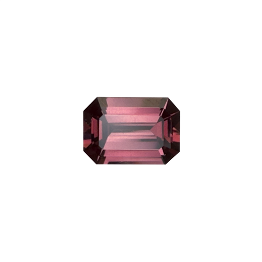 2.81ct Emerald Cut Peach Malaya Garnet