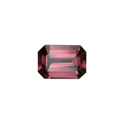 2.81ct Emerald Cut Peach Malaya Garnet