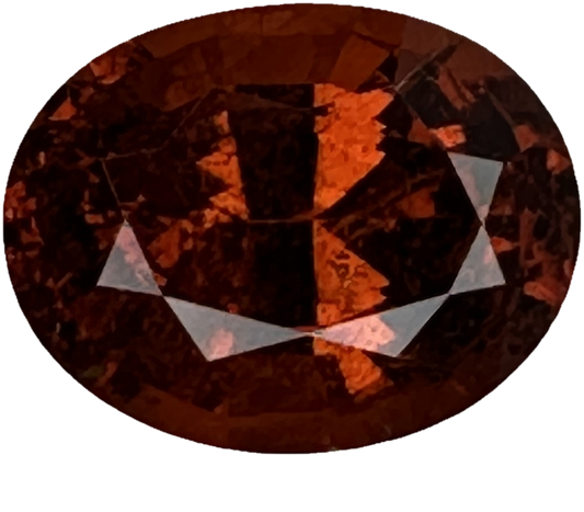 2.89ct Oval Deep Orange Malaya Garnet