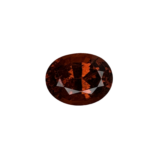 2.89ct Oval Deep Orange Malaya Garnet