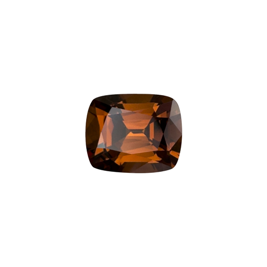 3.42ct Cushion Deep Orange Malaya Garnet