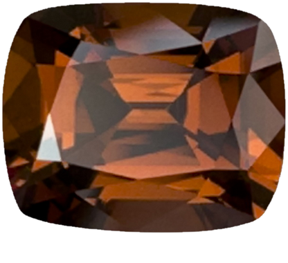 3.42ct Cushion Deep Orange Malaya Garnet