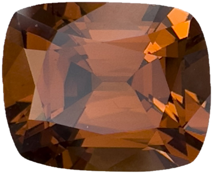 3.42ct Cushion Deep Orange Malaya Garnet