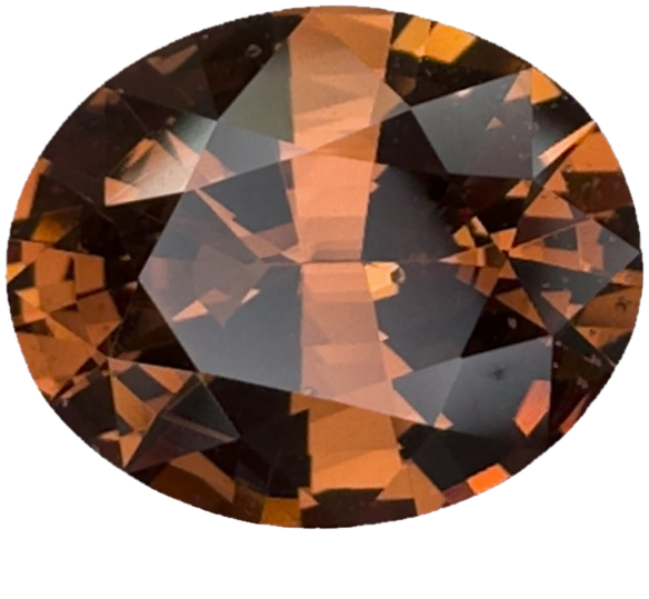 10.2x8.3mm Oval Deep Orange Malaya Garnet