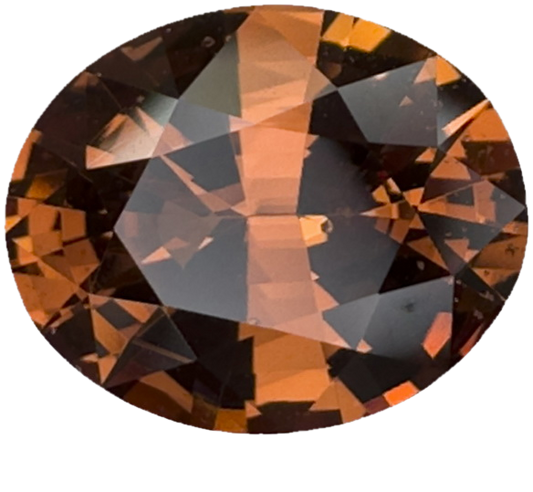 10.2x8.3mm Oval Deep Orange Malaya Garnet