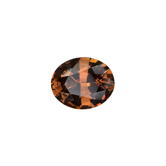 10.2x8.3mm Oval Deep Orange Malaya Garnet