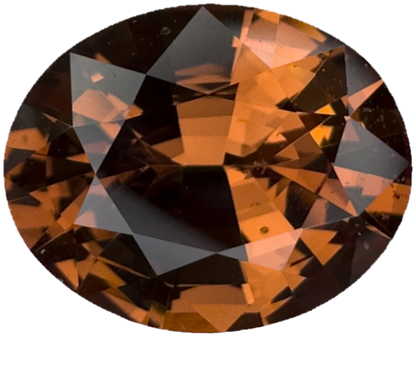 10.2x8.3mm Oval Deep Orange Malaya Garnet
