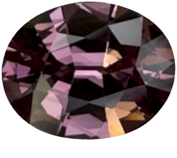 10.1x8.1mm Oval Deep Peach Malaya Garnet