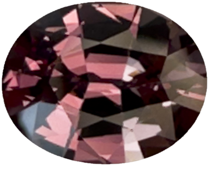 10.1x8.1mm Oval Deep Peach Malaya Garnet