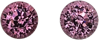 8mm Round Light Pink Malaya Garnet Pair