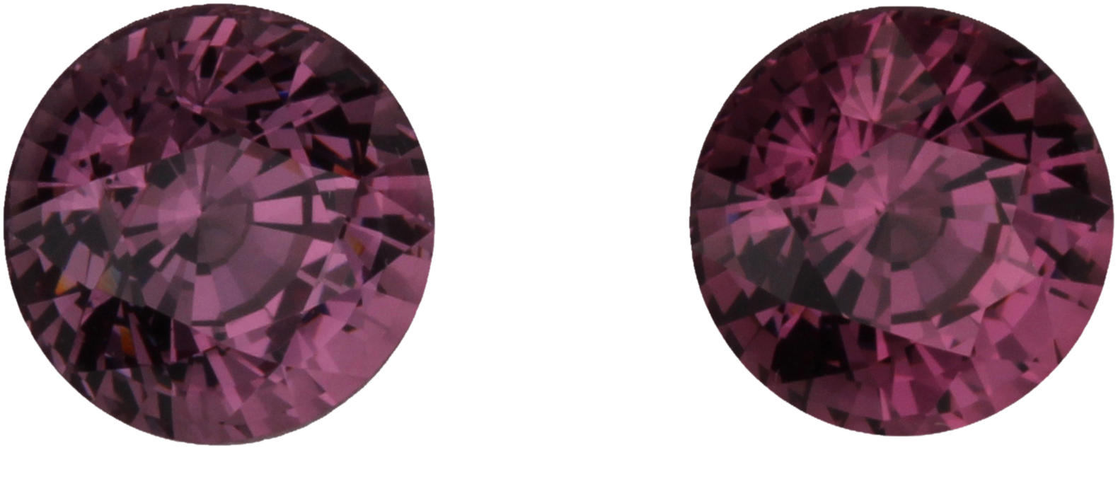 8mm Round Light Pink Malaya Garnet Pair