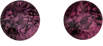 8mm Round Light Pink Malaya Garnet Pair