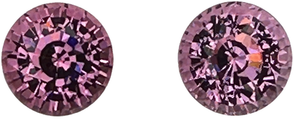 8mm Round Light Pink Malaya Garnet Pair