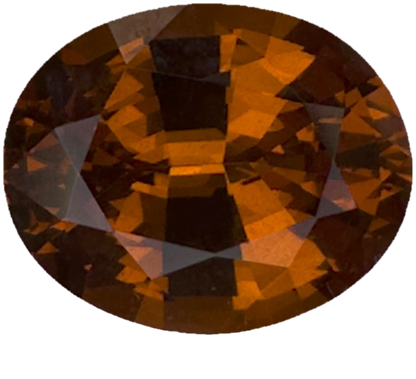 10.3x8.2mm Oval Deep Orange Malaya Garnet