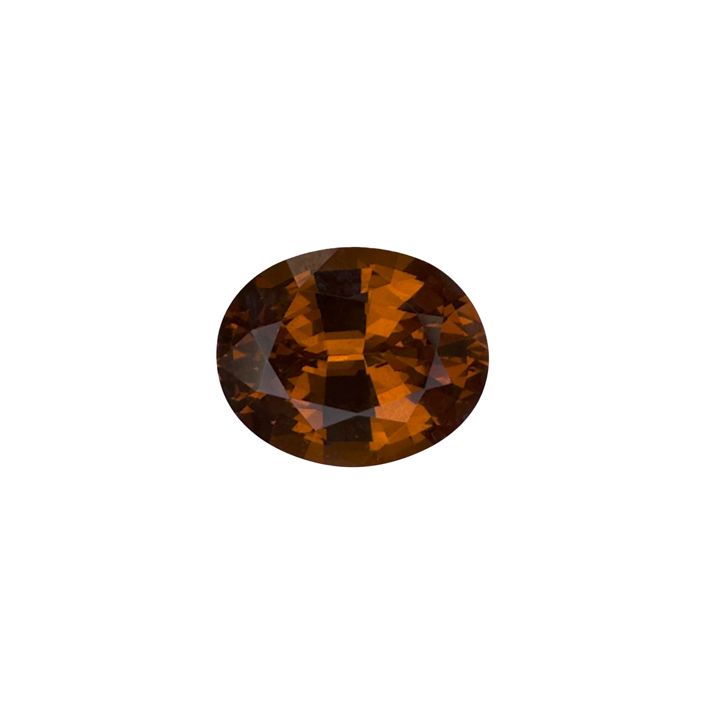 10.3x8.2mm Oval Deep Orange Malaya Garnet