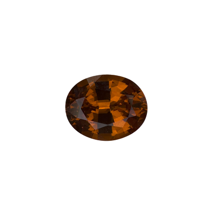 10.3x8.2mm Oval Deep Orange Malaya Garnet