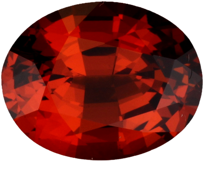 10.3x8.2mm Oval Deep Orange Malaya Garnet