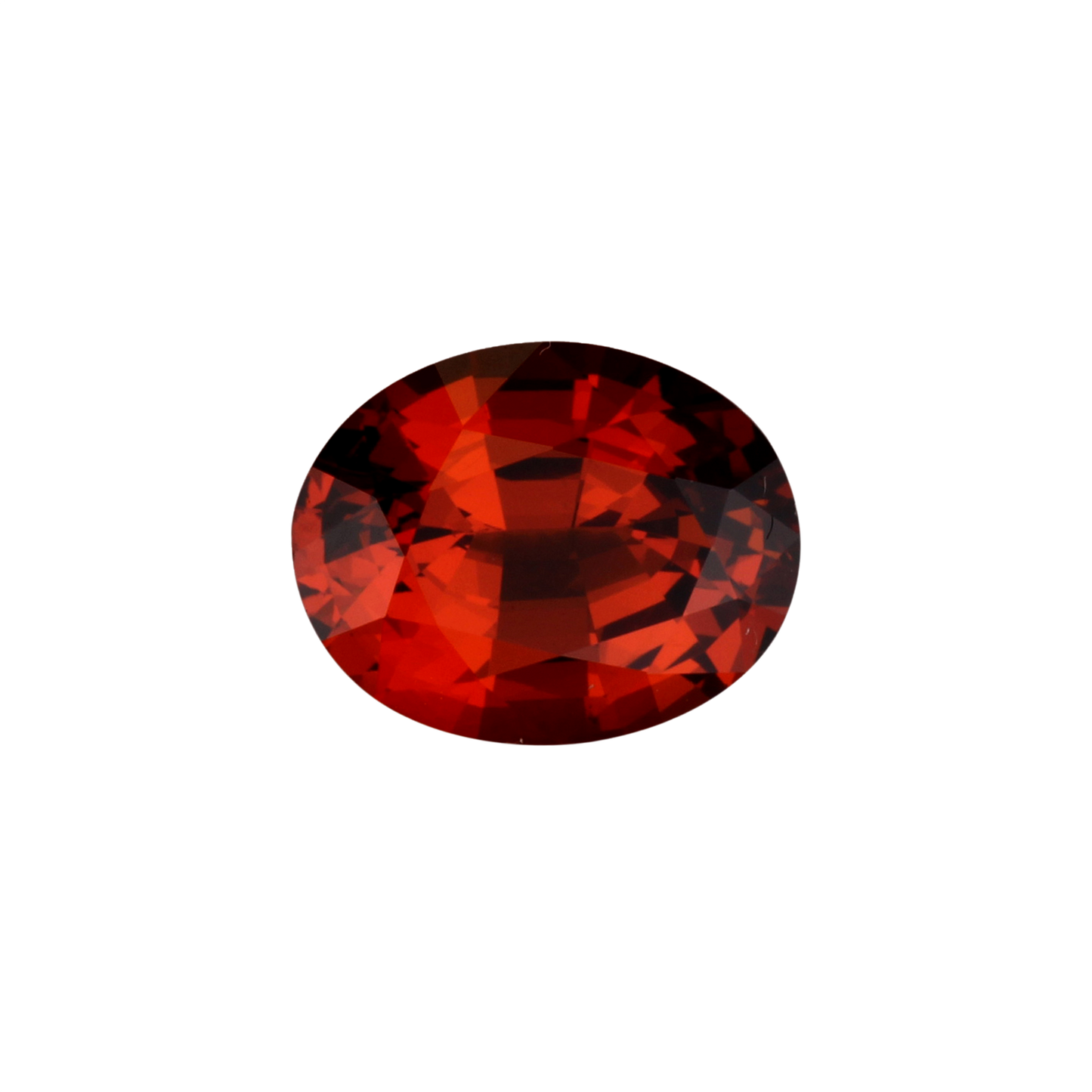 10.3x8.2mm Oval Deep Orange Malaya Garnet