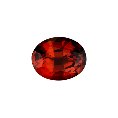 10.3x8.2mm Oval Deep Orange Malaya Garnet