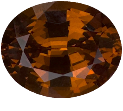 10.3x8.2mm Oval Deep Orange Malaya Garnet