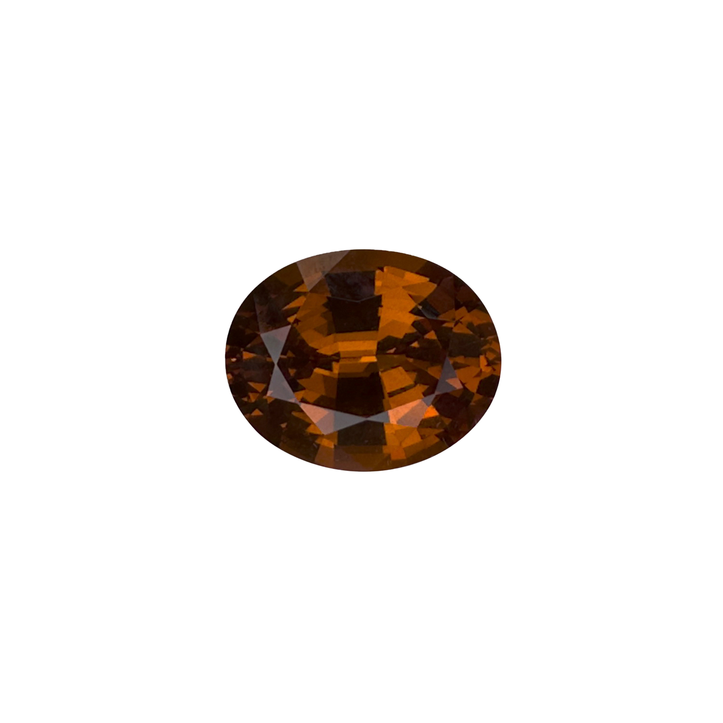 10.3x8.2mm Oval Deep Orange Malaya Garnet