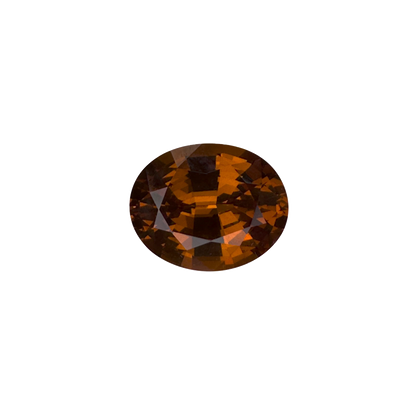 10.3x8.2mm Oval Deep Orange Malaya Garnet
