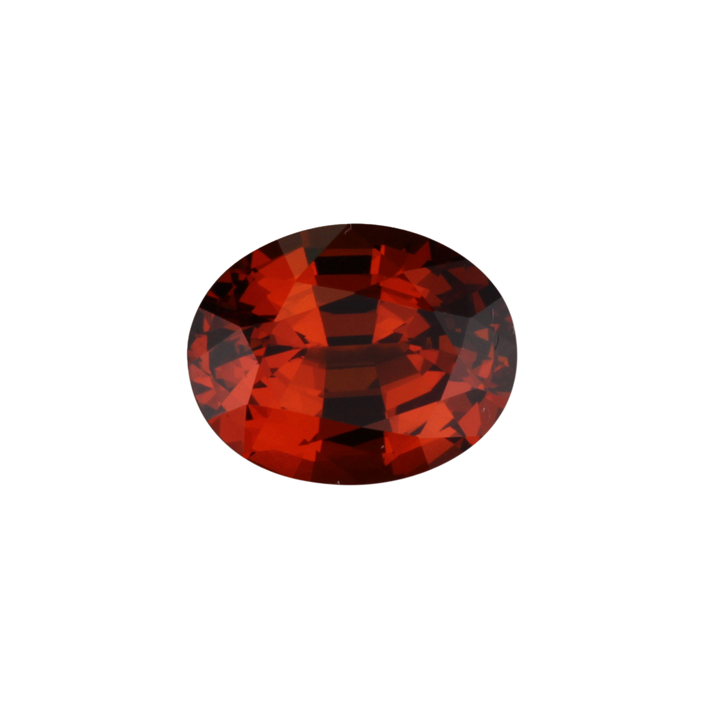 10.3x8.2mm Oval Deep Orange Malaya Garnet