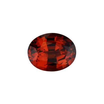 10.3x8.2mm Oval Deep Orange Malaya Garnet