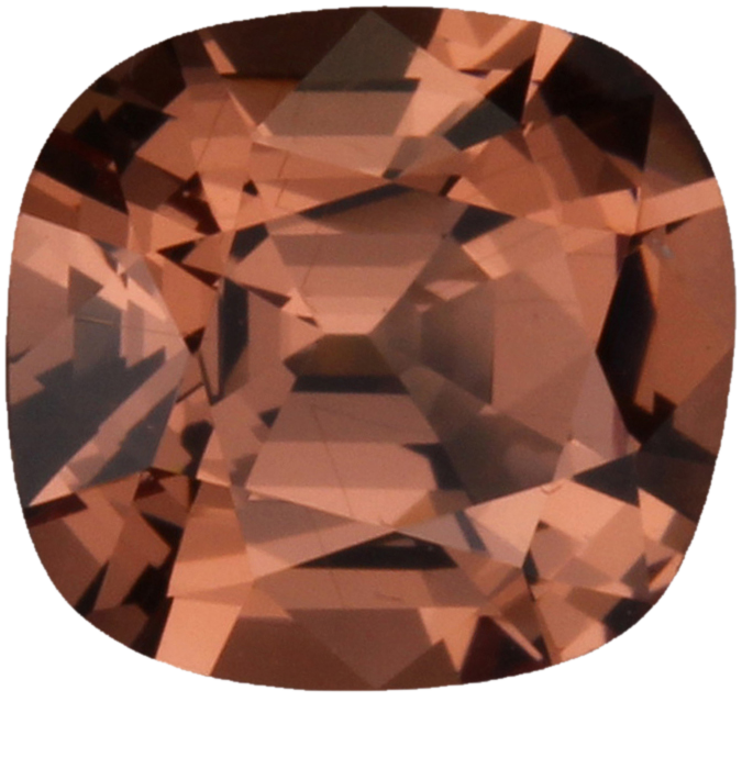 2.48ct Cushion Peach Malaya Garnet