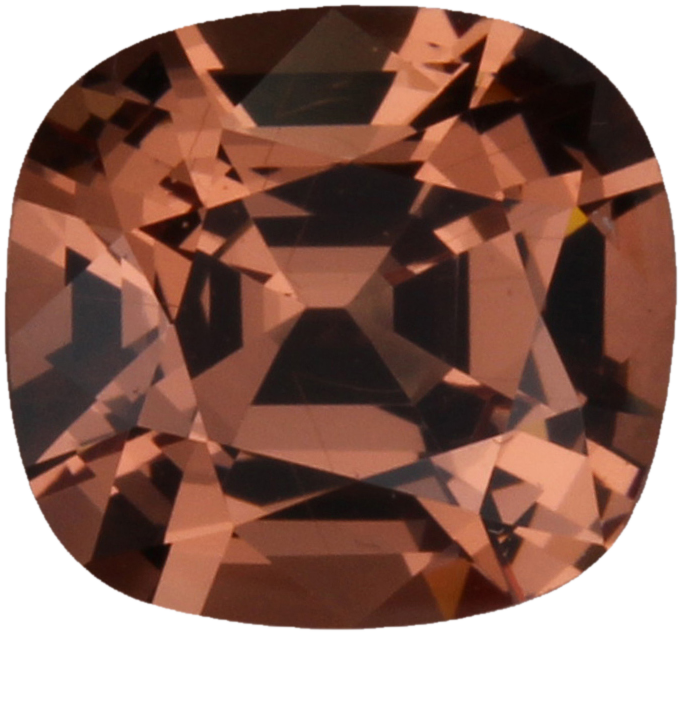 2.48ct Cushion Peach Malaya Garnet