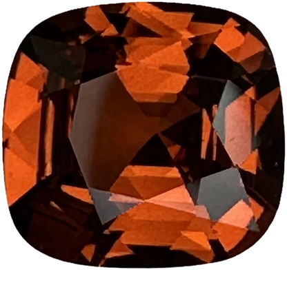2.43ct Cushion Deep Orange Malaya Garnet