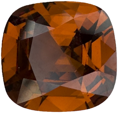 2.43ct Cushion Deep Orange Malaya Garnet