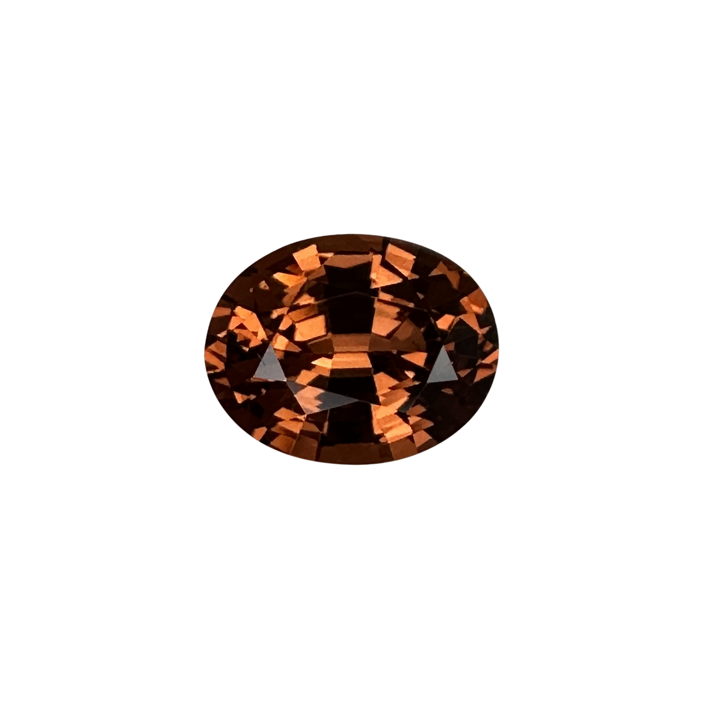 2.4ct Oval Medium Orange Malaya Garnet