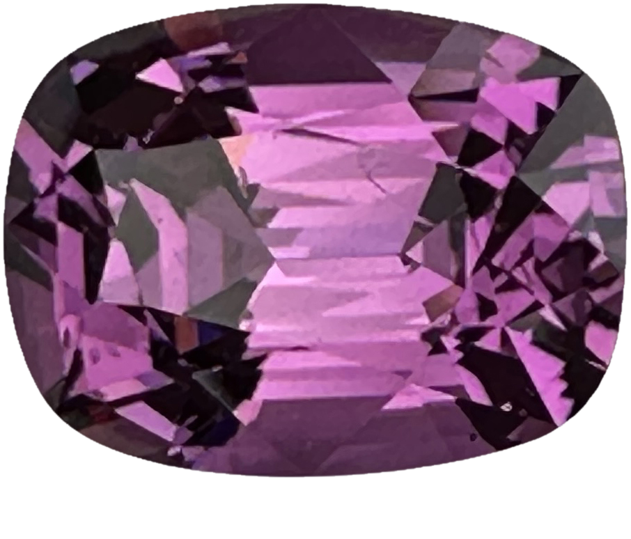 2.41ct Cushion Deep Pink Malaya Garnet