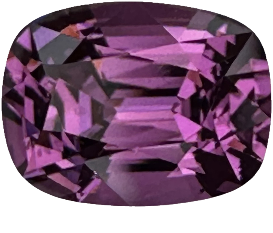 2.41ct Cushion Deep Pink Malaya Garnet