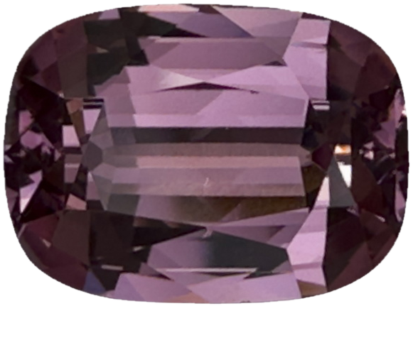 3.41ct Cushion Deep Peach Malaya Garnet