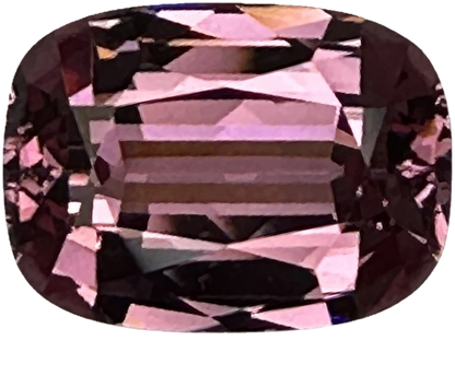 3.41ct Cushion Deep Peach Malaya Garnet