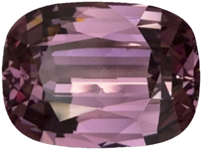 3.41ct Cushion Deep Peach Malaya Garnet