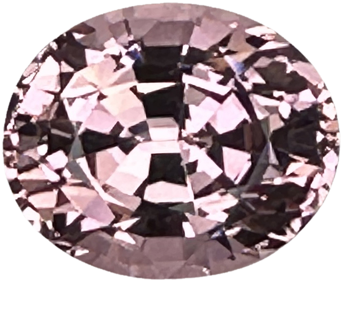 3.15ct Oval Light Peach Malaya Garnet