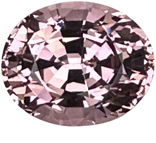 3.15ct Oval Light Peach Malaya Garnet