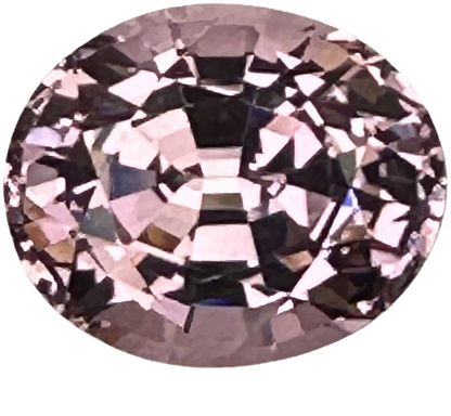 3.15ct Oval Light Peach Malaya Garnet