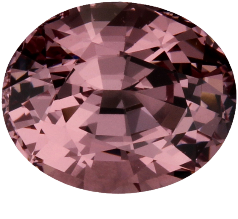 3.15ct Oval Light Peach Malaya Garnet