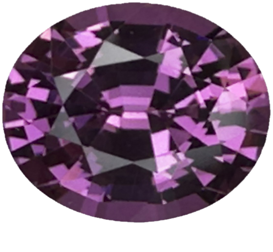 2.21ct Oval Deep Pink Malaya Garnet