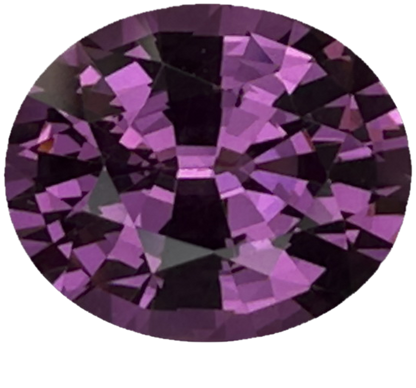 2.21ct Oval Deep Pink Malaya Garnet