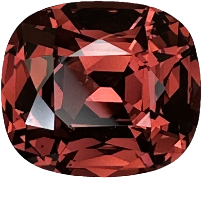 10.14ct Cushion Medium Orange Malaya Garnet