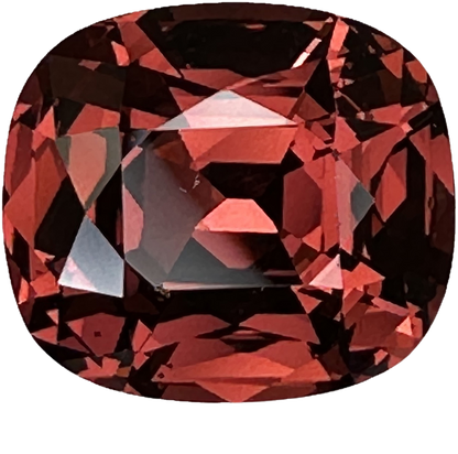 10.14ct Cushion Medium Orange Malaya Garnet