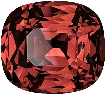 10.14ct Cushion Medium Orange Malaya Garnet